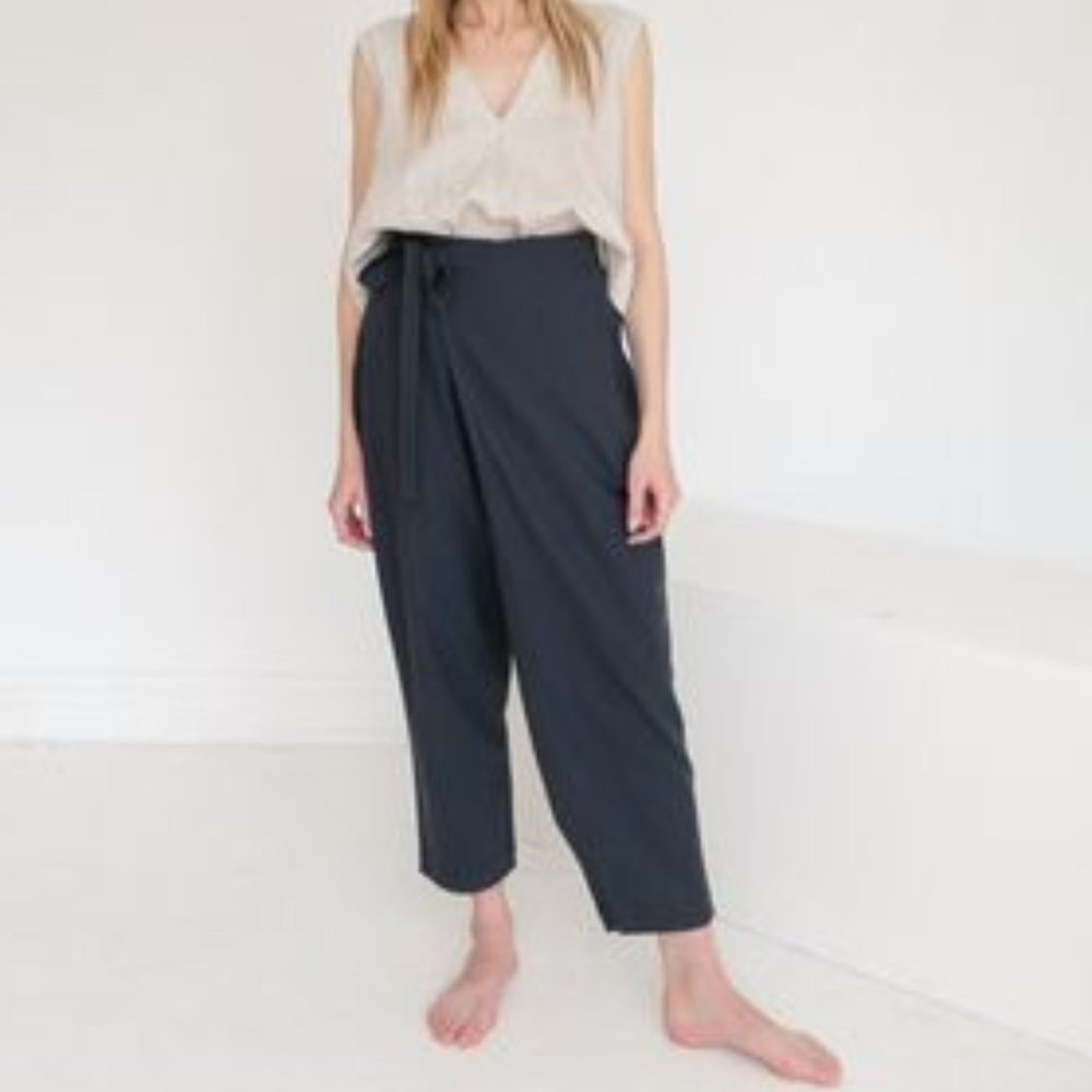 Brand New Beautiful Women's Raw Silk Ainsley Wrap Sarong Pants by 7115 by Szeki